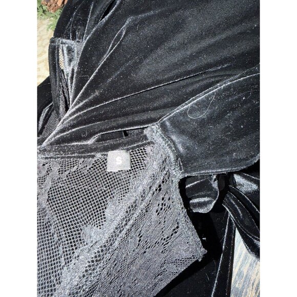 retrofete Leni Velvet Corset Wide Leg Jumpsuit Black Womens Size Small - Picture 11 of 14